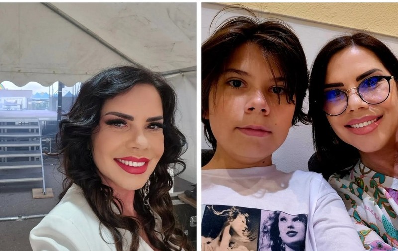 Luminita Anghel si fiul ei, Filip