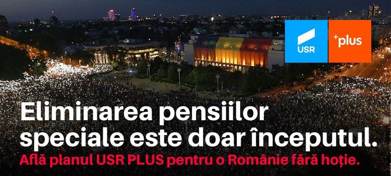Eliminarea pensiilor speciale, al doilea punct în programul de guvernare al USR