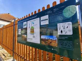 „Grădina de ploaie” din livada a costat 164.500 de euro Foto: Facebook/ Consiliul județean Satu-Mare
