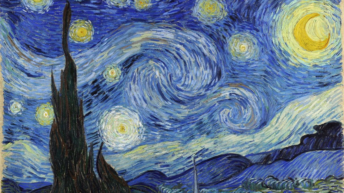 pictura noapte înstelată de Vincent Van Gogh
