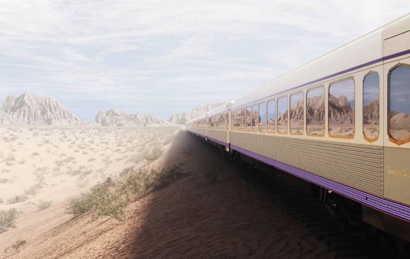 Cum arată primul tren de lux al Arabiei Saudite care va traversa deșertul. Va fi dat în circulație anul viitor