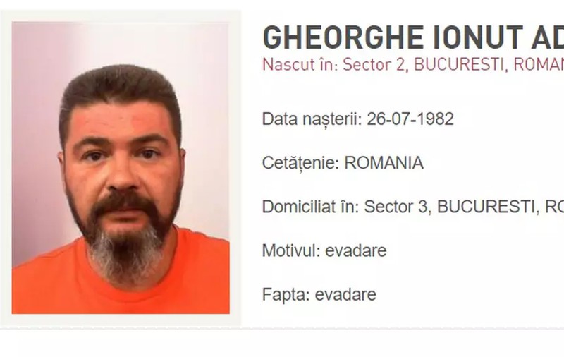 Deținutul evadat din mașina care îl ducea la Penitenciarul Rahova, după orele de muncă, dat în urmărire naţională şi consemn la frontieră
