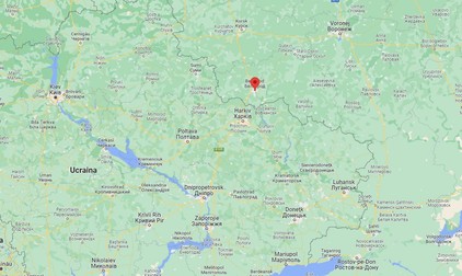 Orașul rus Belgorod este la aproximativ 40 de kilometri distanță de granița cu Ucraina. Captură: Google Maps