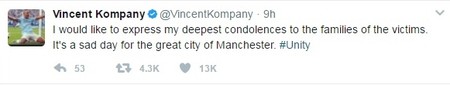Mesajul lui Vincent Kompany