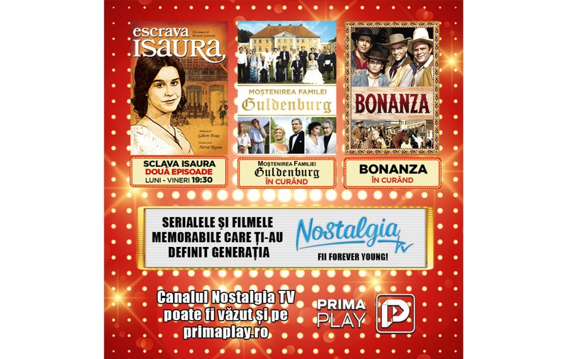 Moștenirea familiei Guldenburg, serialul Bonanza, dar și animațiile clasice Popeye Marinarul, Bugs Bunny, sunt disponibile în curând pe Nostalgia TV