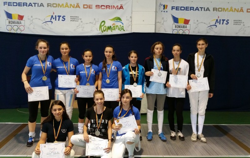  CSM Iași a câștigat Campionatul Național de sabie speranțe, proba pe echipe la feminin