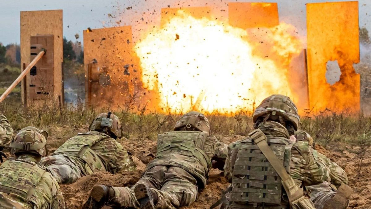 Soldați americani participă la exericițiul Verboom din Adazi, Letonia, 28 octombrie 2023