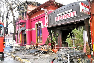 Restaurantul Beirut din Constanța, distrus în urma incendiului / foto: claboomedia