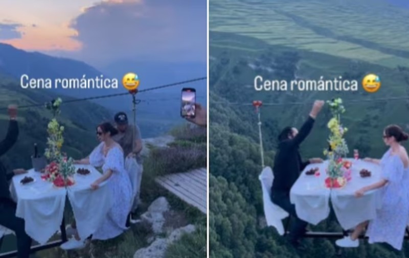 „Cea mai îndrăzneață cină romantică”. Cum a sărbătorit un cuplu din India un an de la căsătorie | VIDEO