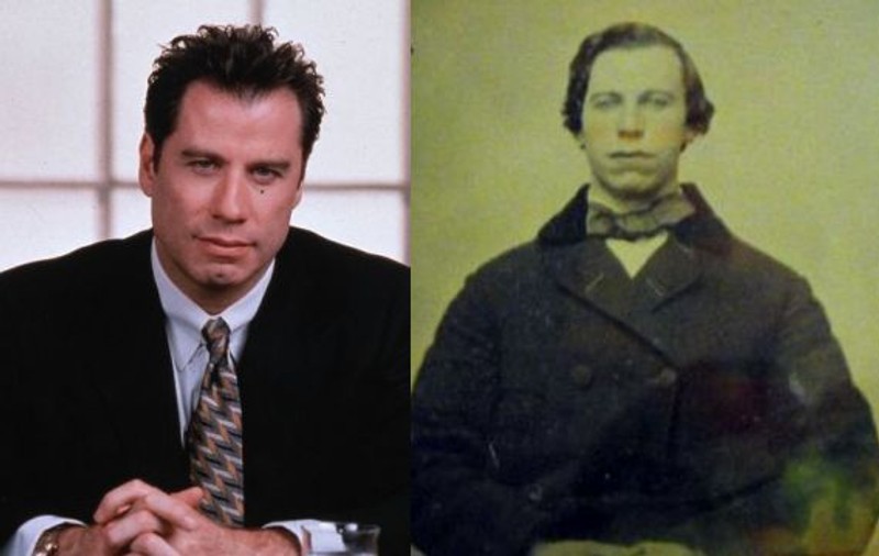 Coincidență bizară! John Travolta crede în reîncarnare și apare într-o poză din 1860