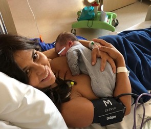 Andreea Popescu a născut. Prima imagine cu băiețelul ei