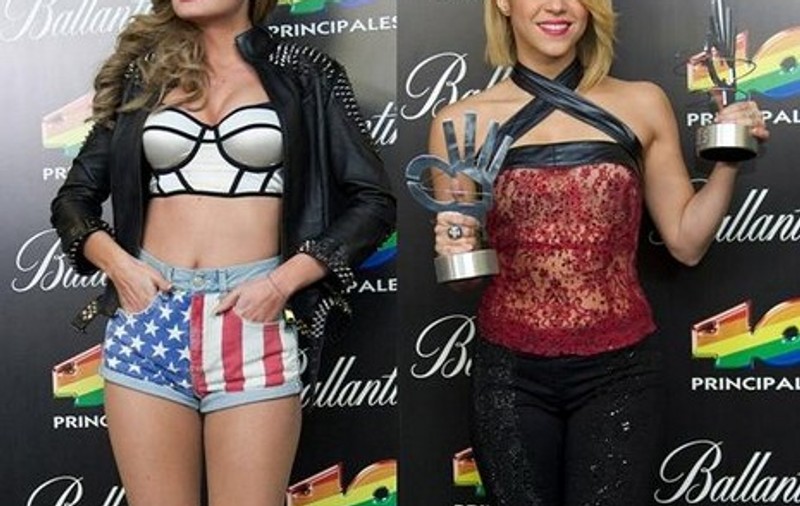 Alexandra Stan a eclipsat-o pe Shakira la un eveniment muzical. Ție nu ți se pare că a noastră e mai tare? | FOTO