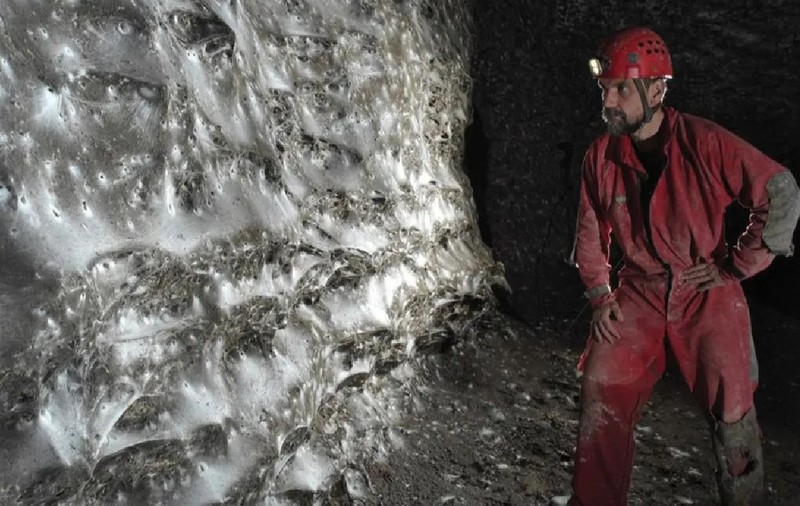Un cercetător român a descoperit cea mai mare pânză de păianjen, de 106 metri pătrați, în „Peștera de Sulf”