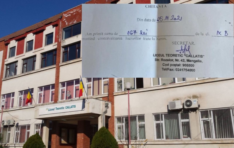 „Taxa de xerox” dintr-un liceu din Mangalia, reclamată de elevi. Conducerea avea o listă cu toate datoriile claselor