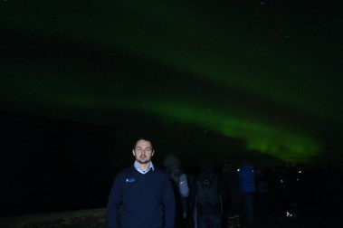 Gâdea a fost inclusiv ghid pentru turiștii care doreau să vadă o auroră boreală. Foto: Arhiva personală