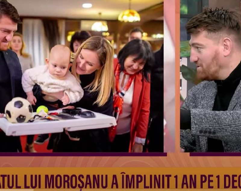 Băiatul lui Cătălin Moroșanu a împlinit 1 an. Ce obiecte a ales Patrick Nicolas de pe tavă la tăierea moțului: „Un copil dă restart la tot, și la viață, și la relație”