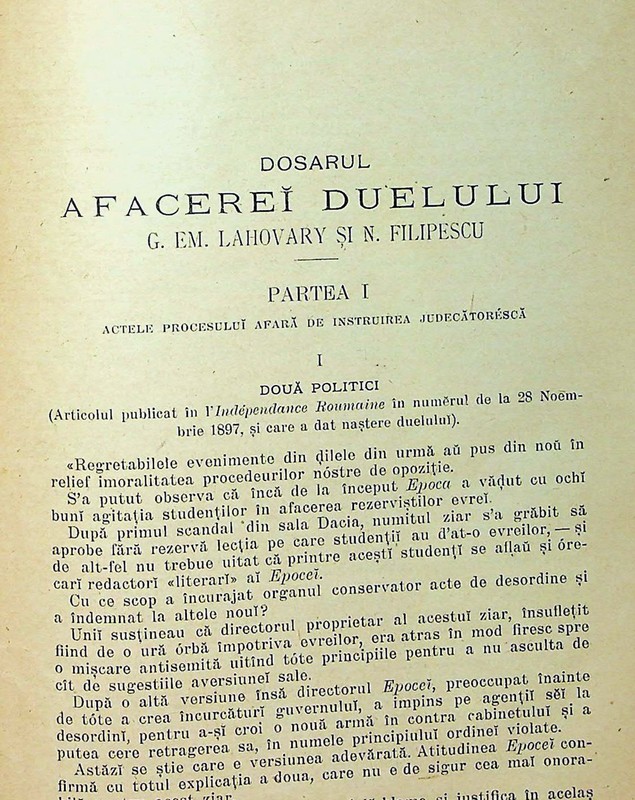 Duelul de onoare în România. Articolul care a dus la moartea unui proprietar de ziar pe splaiul Dâmboviței în urmă cu 130 de ani