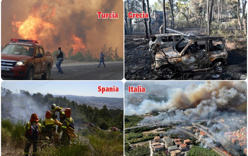 Dezastrul provocat de flăcări. Turcia, Grecia, Italia și Spania se luptă cu incendii catastrofale. „Am trecut prin iad”
