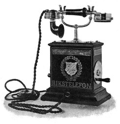 Primul apel telefonic - telefon fix din 1896 - Suedia