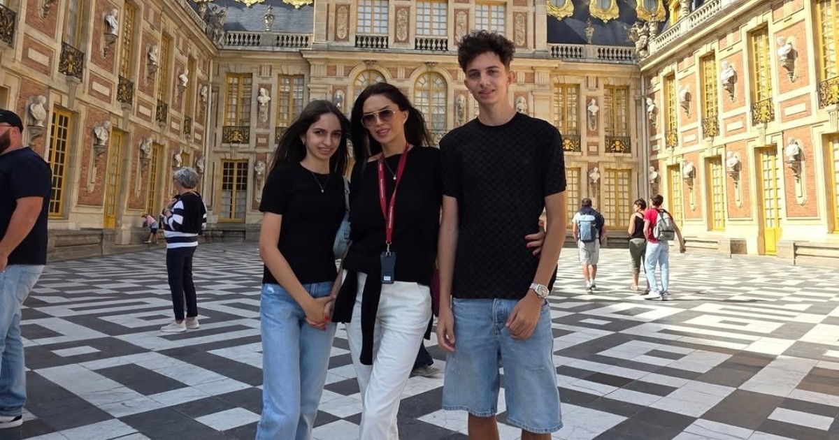 Cristina Spătar și cei doi copii