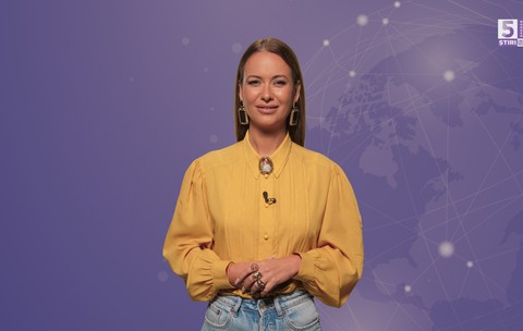 Denisa Macovei prezinta rubrica 5 Știri by Libertatea Monden