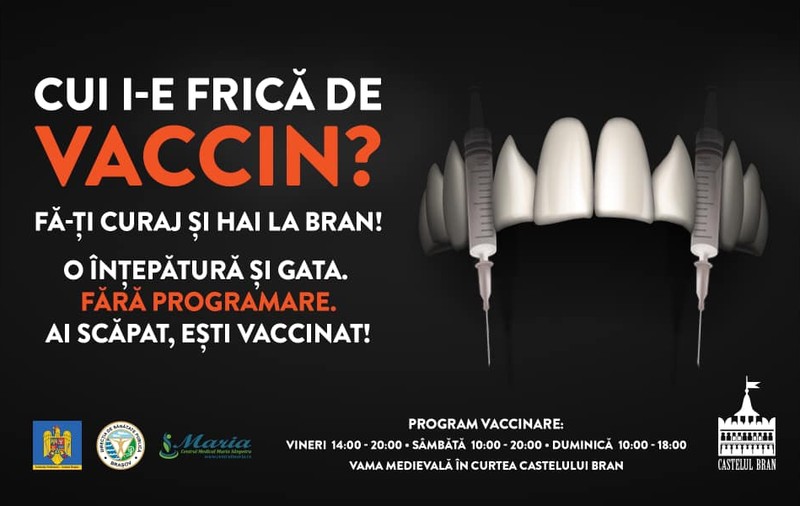 „Seringile cu colţi de vampir” de la centrul de vaccinare de la Castelul Bran, în presa internațională