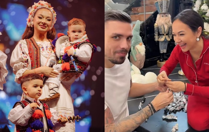 Imagini cu bradul de Crăciun împodobit de Vlăduța Lupău. A păstrat tradiția din copilărie