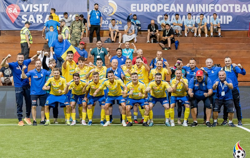 Naționala de minifotbal a României a învins Bosnia și s-a calificat în semifinalele Campionatului European