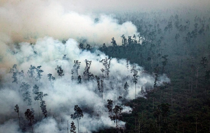 Ploaia indusă artificial în Indonezia pentru a stinge incendiile de vegetație
