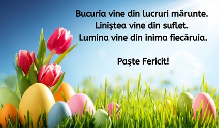Felicitări și urări de Paști