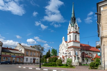 Biserica Catolică poloneză a Maicii Domnului Protectoare din Stryi, în mai 2021. Foto: Shutterstock
