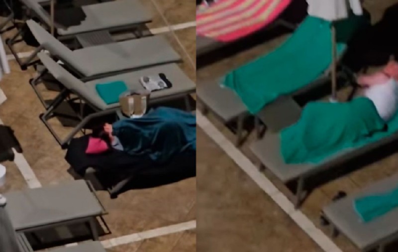 Turiștii dorm pe șezlonguri peste noapte pentru a-și rezerva locul cel mai bun pe marginea piscinei, în Tenerife | VIDEO