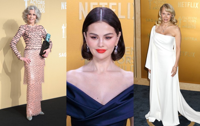 Vedete pe covorul albastru la SAG Awards 2025. Pamela Anderson a apărut din nou complet nemachiată, iar Selena Gomez a slăbit drastic