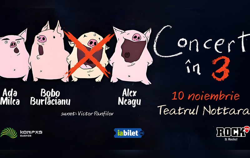 Ada Milea revine pe scenă cu „Concert în 3”, un spectacol plin de umor și improvizație la Teatrul Nottara