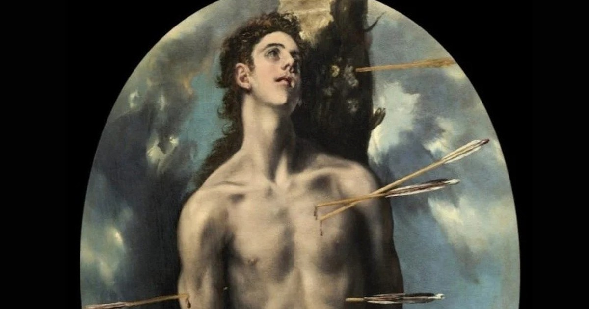 Tabloul „Sfântul Sebastian” de El Greco a fost pictat la începutul anilor 1600, are dimensiuni de 90.2 x 70.5 cm și a aparținut Regelui Carol I