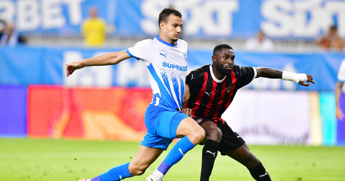 Universitatea Craiova a câștigat meciul cu Spartak Trnava, 3-0, din prima manșă a turului 3 al preliminariilor Conference League. Foto: Cristi Preda (GSP.RO)