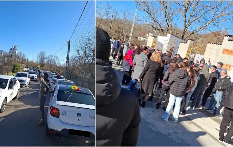 Aproape 100 de șoferi de taxi au venit din Pitești la înmormântarea colegului lor ucis de un client, în Mioveni | VIDEO
