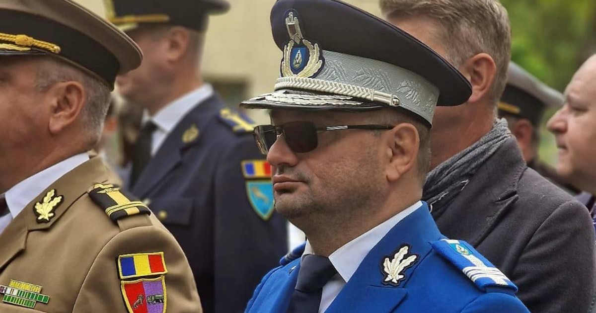 Nicolae Iulian Albăceanu, șeful Jandarmeriei Brăila îmbrăcat în uniformă, la un eveniment oficial.