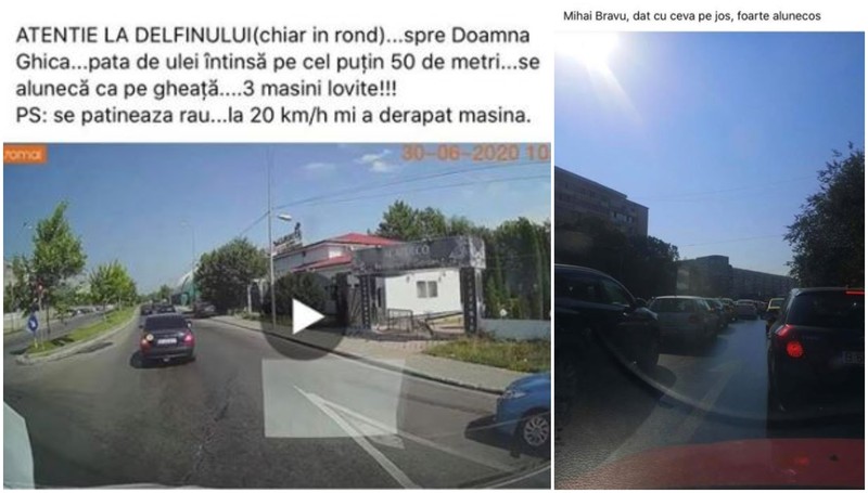 „Se alunecă ca pe gheață”, scrie un utilizator Facebook
