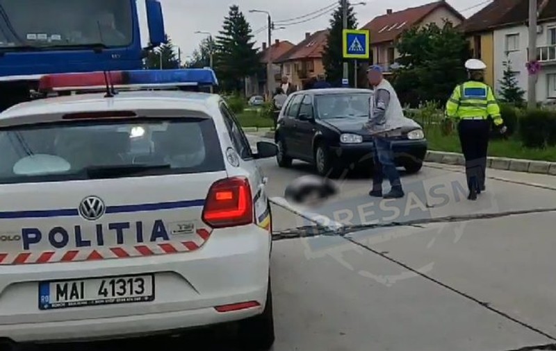 Femeie accidentată mortal pe o trecere de pietoni din Satu Mare. Pensionara nu a avut nicio șansă / VIDEO
