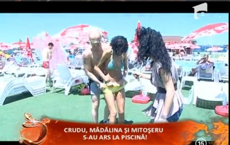 Mitoșeru, Mădălina și Cruduța, DEZMĂȚ LA PISCINĂ: ”Eu mă dau cu Pamfile” | VIDEO