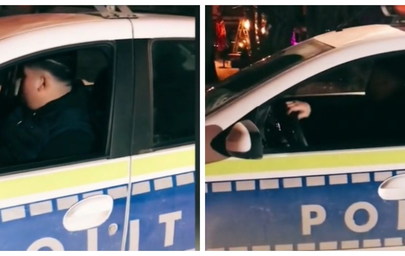 Tânărul care a postat pe TikTok un film cu el la volanul unei mașini de poliție, reţinut