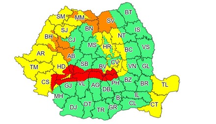 Codul roșu de viscol este valabil începând 17 ianuarie, de la ora 22.00, până miercuri, 18 ianuarie, la ora 14.00, în zonele înalte din Carpații Meridionali | Foto: meteoromania.ro