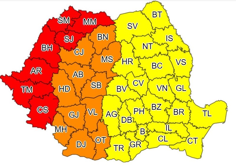 Avertizările meteorologice de caniculă sunt valabile pe 24 și 25 iunie