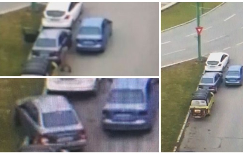Isprava unei șoferițe blocate de un alt autoturism, la Timișoara. Soluția ingenioasă filmată de o cameră de supraveghere