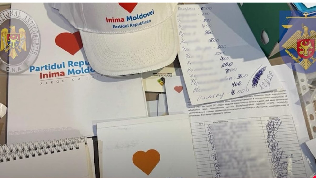 Partidul Inima Moldovei, în centrul perchezițiilor efectuate marți de Centrul Național Anticorupție de la Chișinău Captură video YouTube/ CNA
