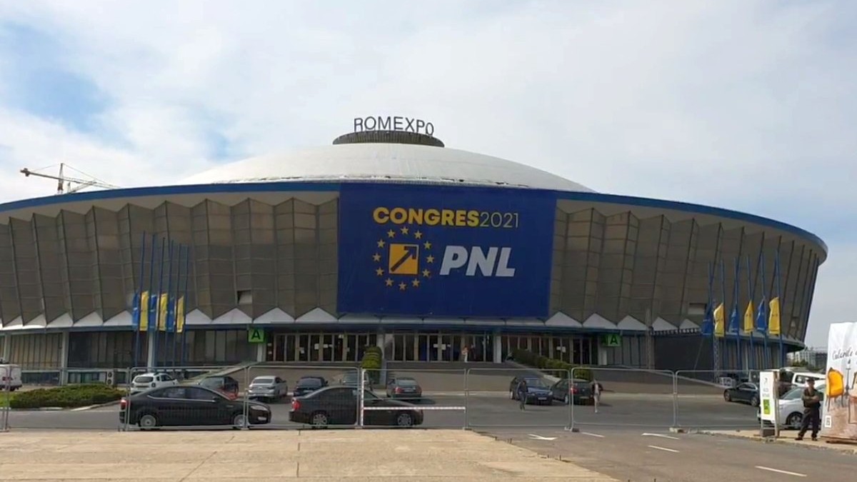 Sala de la Romexpo unde va avea loc Congresul PNL. Foto: Cristian Otopeanu / Libertatea