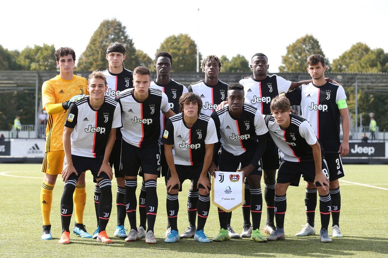 October 1, 2019, Vinovo, United Kingdom: The Juventus starting eleven line up for a team photo, back row ( L to R ); Alessandro Siano, Radu Dragusin, Naouirou Ahamada, Mamadou Kaly Sene, Paolo Gozzi Iweru and Matteo Anzolin, front row ( L to R ); Nikola Sekulov, Daniel Cosimo Osvaldo Leo, Pablo Moreno, Franco Tongya and Nicolo Fagioli during the UEFA Youth Champions League match at the Juventus Center, Vinovo. Picture date: 1st October 2019. Picture credit should read: Jonathan Moscrop/Sportimage,Image: 687389930, License: Rights-managed, Restrictions: This content is intended for editorial use only. For other uses, additional clearances may be required. Please contact your sales representative with questions., Model Release: no, Pictured: Nicolo Fagioli,Osvaldo,Pablo Moreno,Paolo Gozzi