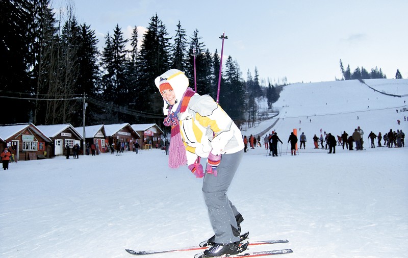 Matilda Pascal Cojocăriţa s-a aventurat pe pârtia de la Vatra Dornei