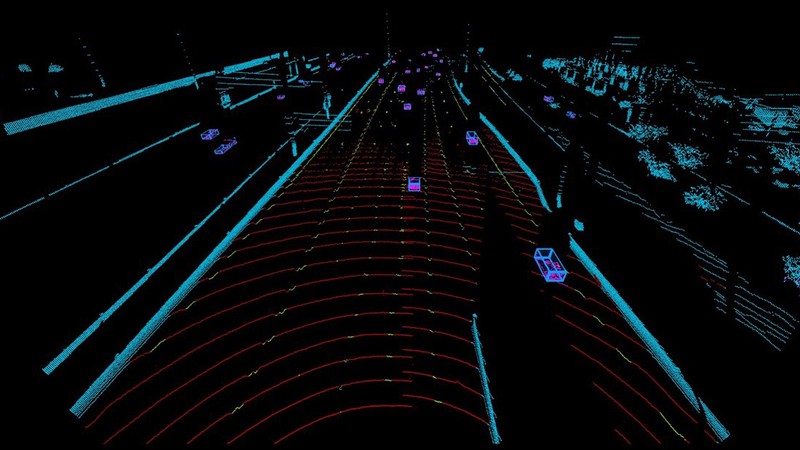 Harta 3D creată cu ajutorul sistemului LiDAR Foto: volvocars.com